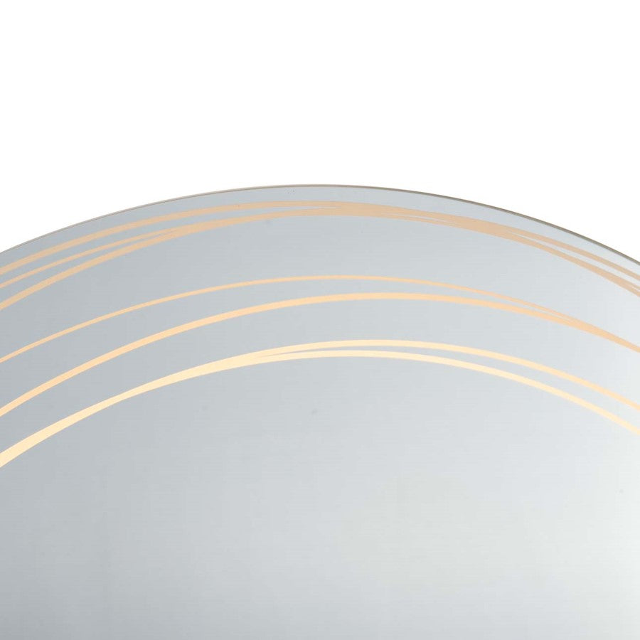 Nova California Mojave 36in Illuminated Wall Mirror | Contemporary Chrome Glass | Living Room & Bedroom | 36 x 36 x 2 in, Round | Model 4111621CH