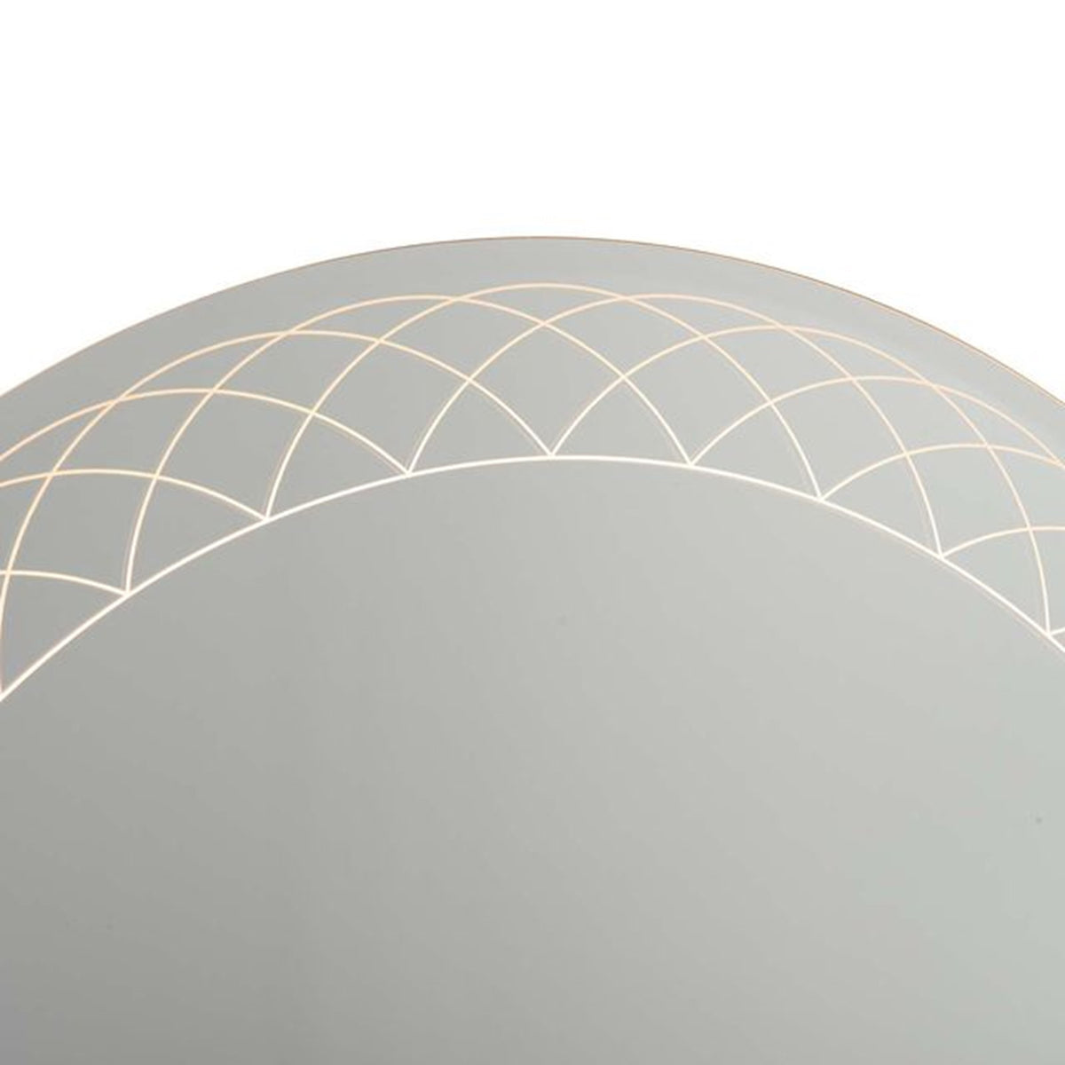 Nova California Interlace 28in Round LED Mirror | Chrome Glass Frame | Entryway & Powder Room Accent | 28 x 28 x 28 in | Model 4111727