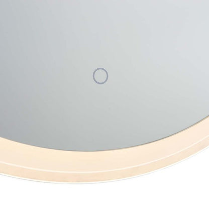 Nova California Super Star 30in Round LED Mirror | Chrome Glass Frame | Entryway & Bathroom Vanity | 30 x 30 x 30 in | Model 4111728