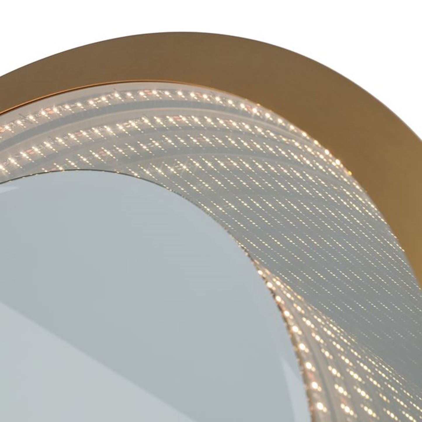 Nova California Starfall 39in Round LED Mirror | Mid-Century Brushed Brass Glass | Living Room & Entryway Accent | 39 x 39 x 2 in | Model 4111810BB