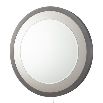 Nova California Starfall 39in Round LED Mirror | Mid-Century Gunmetal Glass | Living Room & Entryway Accent | 39 x 39 x 2 in | Model 4111810GM