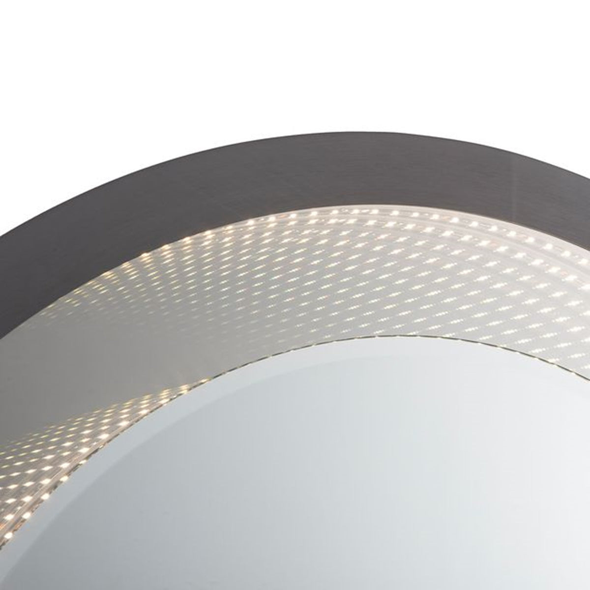 Nova California Starfall 39in Round LED Mirror | Mid-Century Gunmetal Glass | Living Room & Entryway Accent | 39 x 39 x 2 in | Model 4111810GM