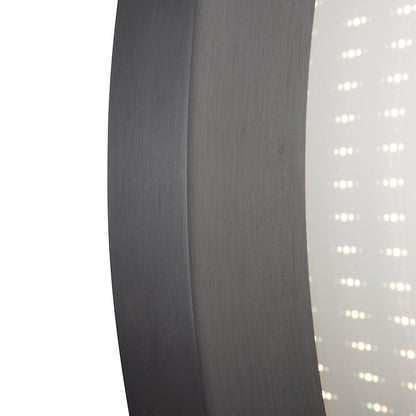 Nova California Starfall 39in Round LED Mirror | Mid-Century Gunmetal Glass | Living Room & Entryway Accent | 39 x 39 x 2 in | Model 4111810GM