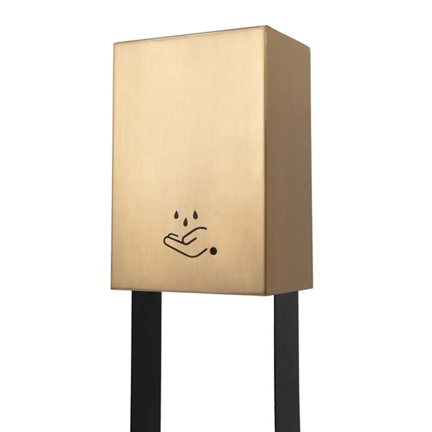 Nova California Luxe 21in Tabletop Touchless Hand Sanitizer Dispenser | Contemporary Steel Brushed Brass | Commercial Countertop & | Model 7010563BB