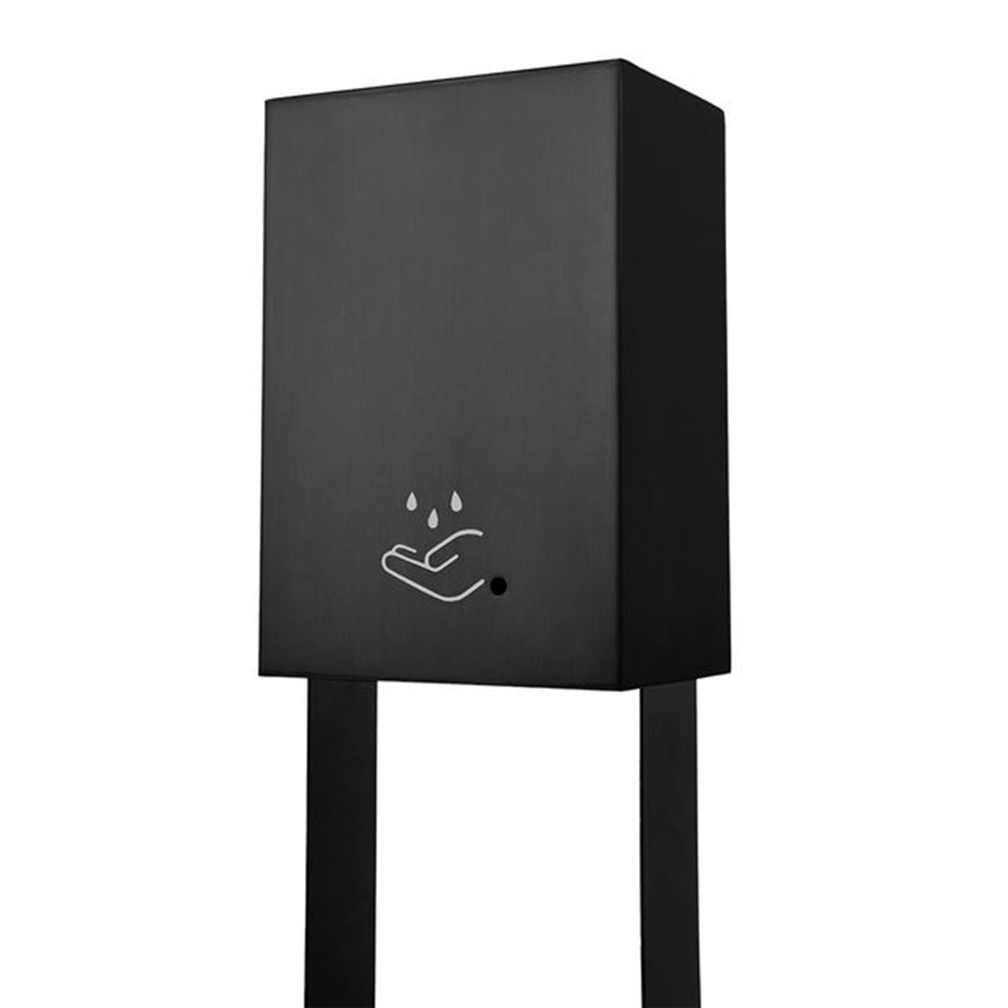 Nova California Luxe Touchless Hand Sanitizer Dispenser | Contemporary Matte Black Steel | Entryway & Office | 8.5 x 5.5 x 21 in | Model 7010563MB