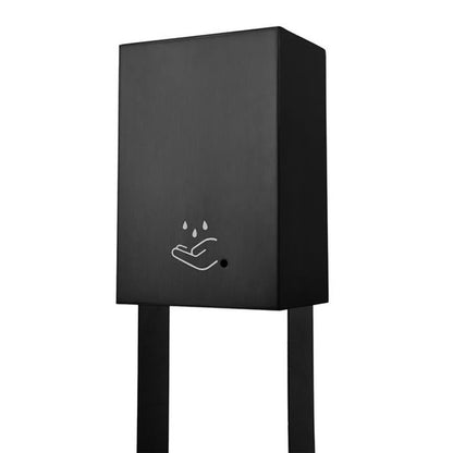 Nova California Luxe Touchless Hand Sanitizer Dispenser | Contemporary Matte Black Steel | Entryway & Office | 8.5 x 5.5 x 21 in | Model 7010563MB