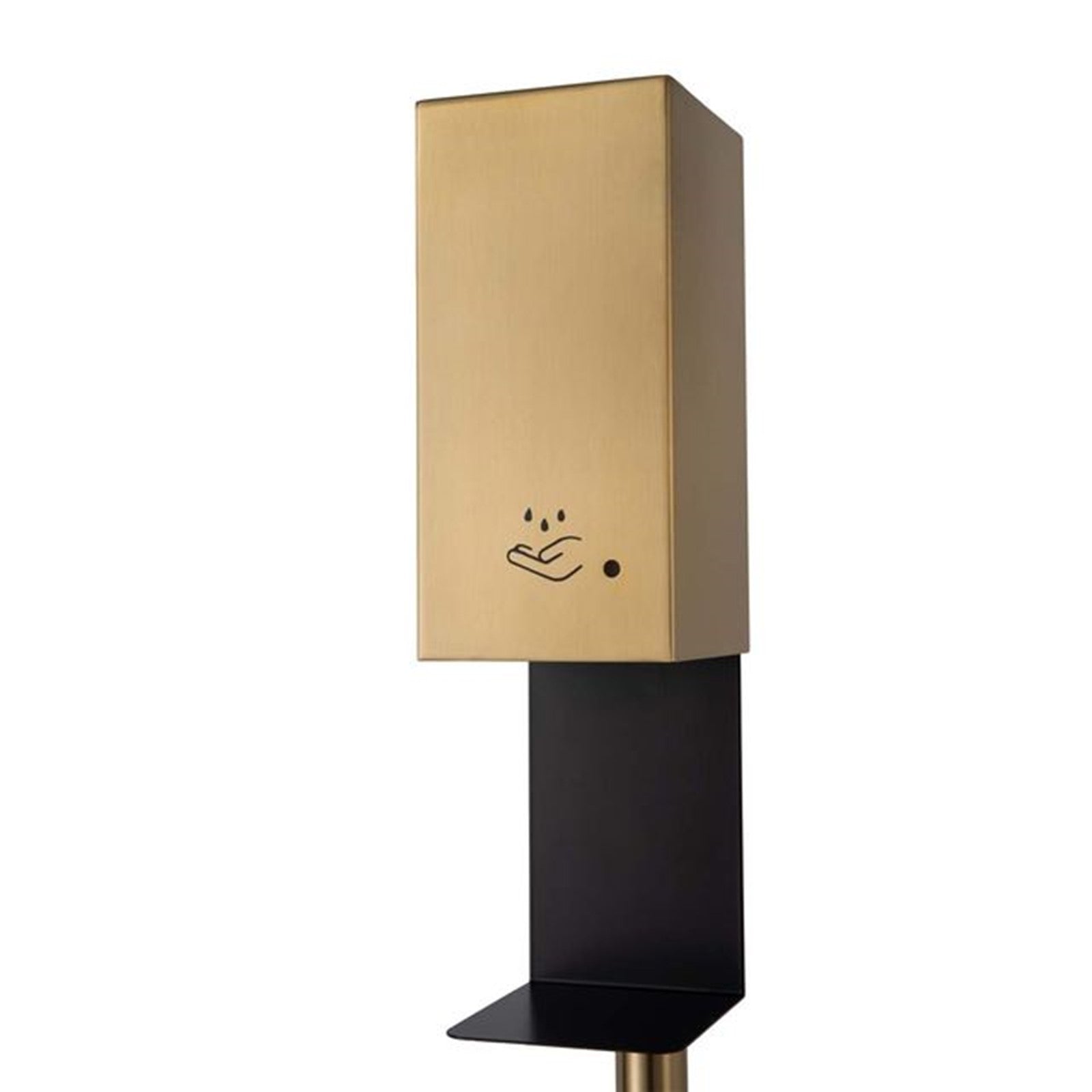 Nova California Luxe 54in Touchless Hand Sanitizer Dispenser | Contemporary Brushed Brass Steel | Entryway & Lobby | 25,000 Uses | Model 7020545BB