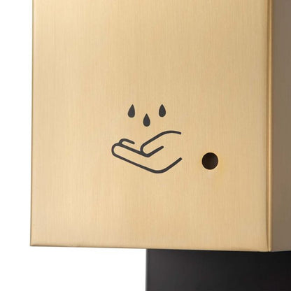 Nova California Luxe 54in Touchless Hand Sanitizer Dispenser | Contemporary Brushed Brass Steel | Entryway & Lobby | 25,000 Uses | Model 7020545BB