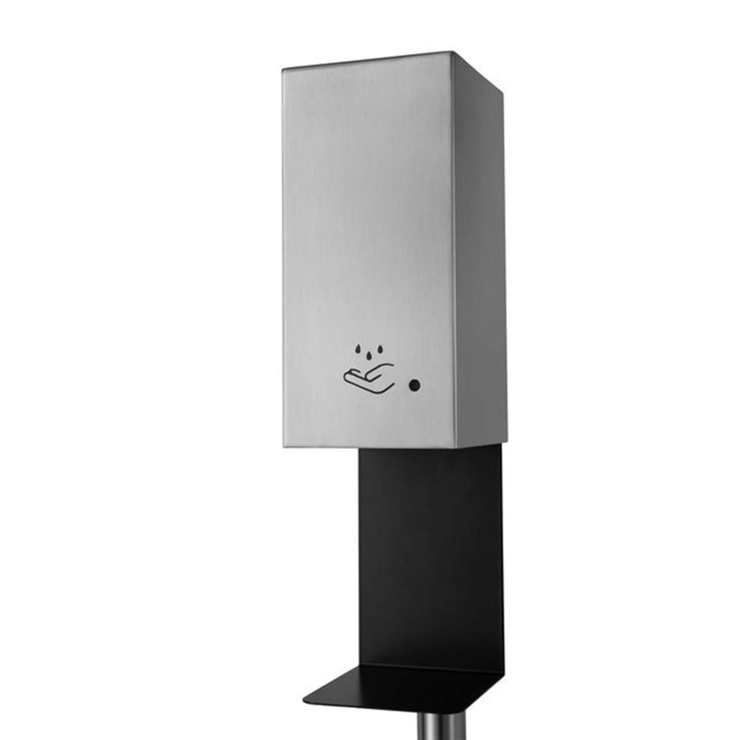 Nova California Luxe 54in Touchless Hand Sanitizer Dispenser | Satin Nickel Steel | Entryway & Lobby | 13 x 13 x 54 in | Model 7020545SN