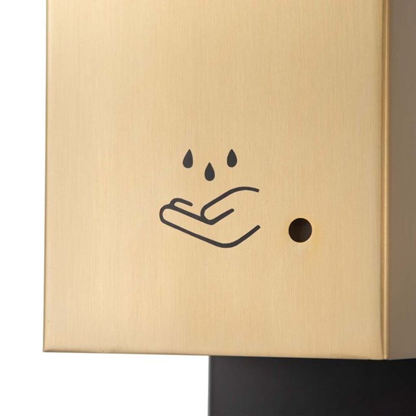 Nova California Luxe 19in Wall Mounted Touchless Hand Sanitizer Dispenser | Contemporary Steel Brushed Brass | Commercial Entryway | Model 7030573BB