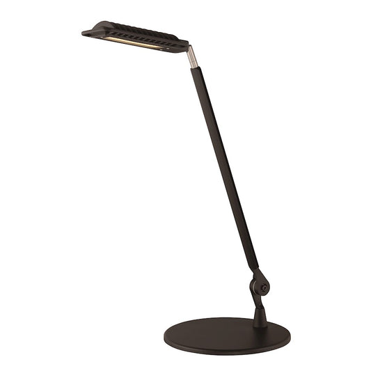 Nuvo LED Desk Lamp 8.4W 600 Lumen | Contemporary Black | Home Office & Study Task Light | 7.5 x 19 in, On-Off Switch | Model 57-036