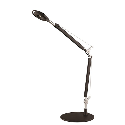 Nuvo Lighting LED Desk Lamp Double Arm 5W | Contemporary Black Finish | Home Office & Task Lighting | 5W LED, On-Off Switch, 20in H | Model 57-038