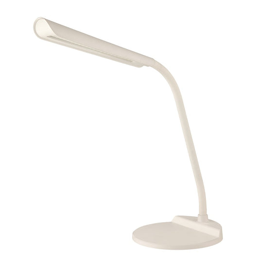 Nuvo Lighting LED Desk Lamp 8W 600 Lumen | Contemporary White Finish | Home Office & Study Task Light | 14 x 8 x 22 in, 8W LED, 600 Lumens | Model 57-039