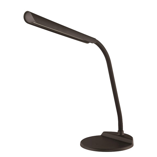 Nuvo Lighting LED Desk Lamp | Contemporary Black Finish | Home Office & Task Lighting | 8W 600 Lumens 3000K Dimmable | Model 57-040