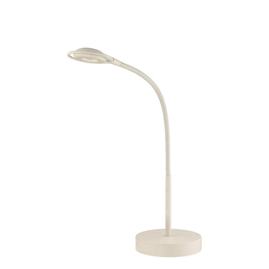 Nuvo Lighting LED Desk Lamp Goose Neck 5W | Contemporary White Finish | Home Office & Task Lighting | 5W LED, On-Off Switch, 19in H | Model 57-041