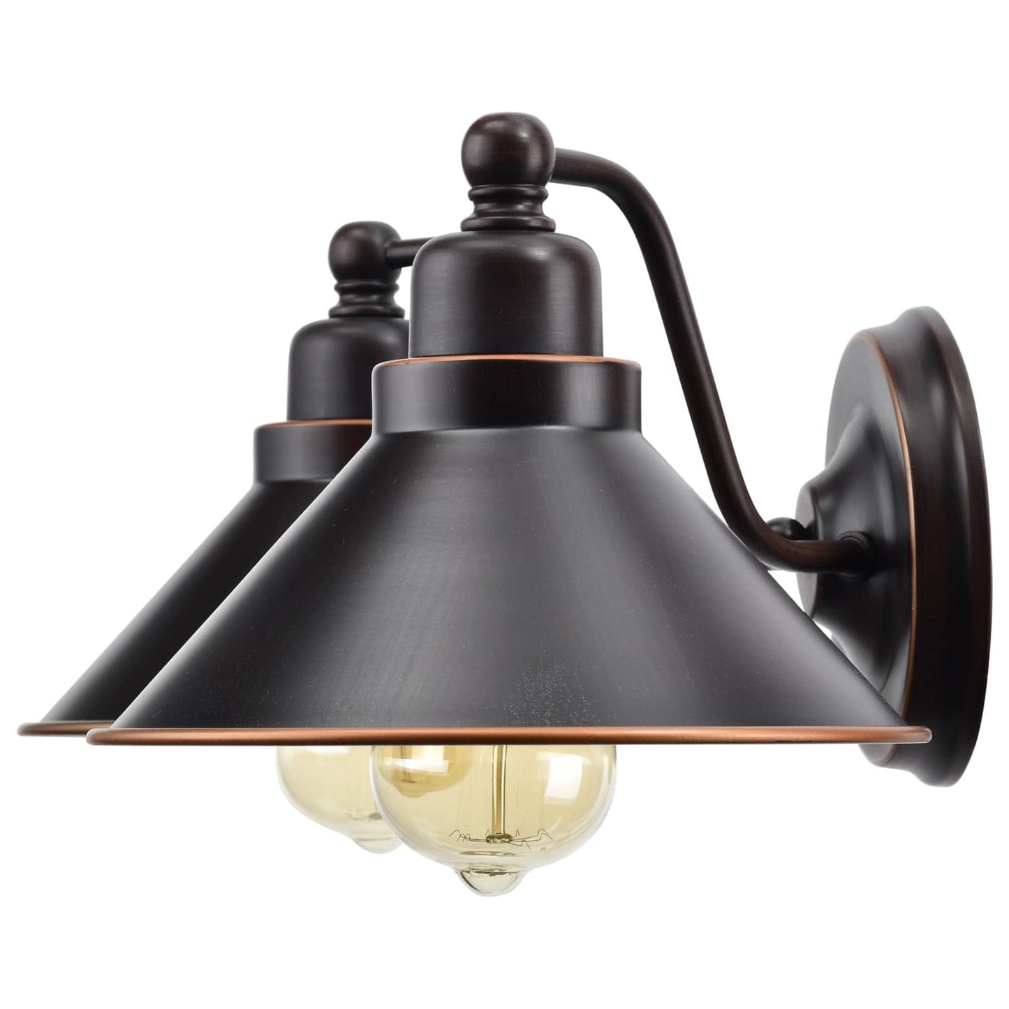 Nuvo Lighting Bridgeview 20in 2-Light Wall Sconce | Industrial Mission Dust Bronze and Satin White Glass | Hallway & Bathroom | 20 x 7.25 | Model 60-1711