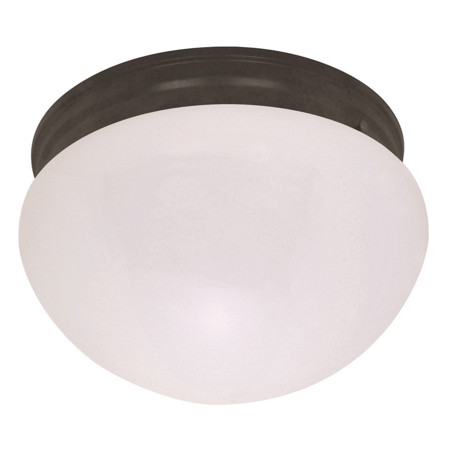 Nuvo Lighting 10in 2-Light Flush Mount | Utility Mahogany Bronze and Frosted Glass | Hallway & Bathroom | 10 x 10 x 5 in | Model 60-2645