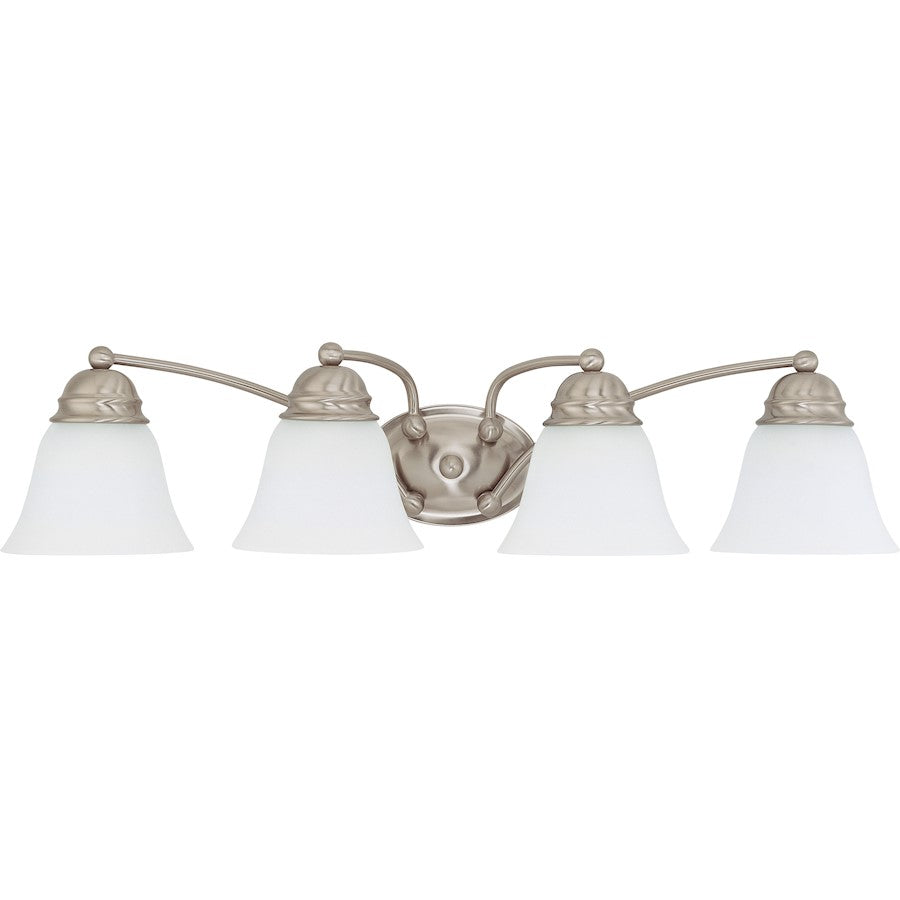 4 Light 29" Bathroom Vanity Light, Frosted White