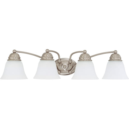 4 Light 29" Bathroom Vanity Light, Frosted White