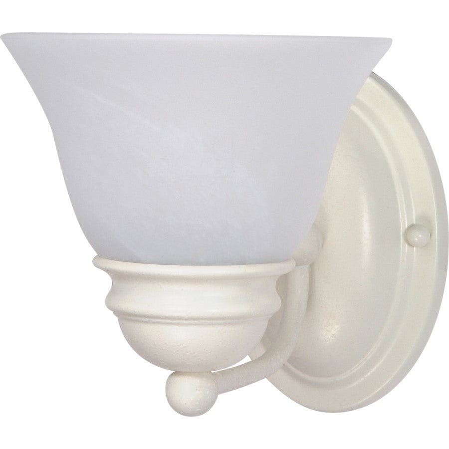 Nuvo Empire 7in 1-Light Vanity Light | Textured White and Alabaster Glass | Bathroom Vanity | 19 x 9 x 22 in | Model 60-352