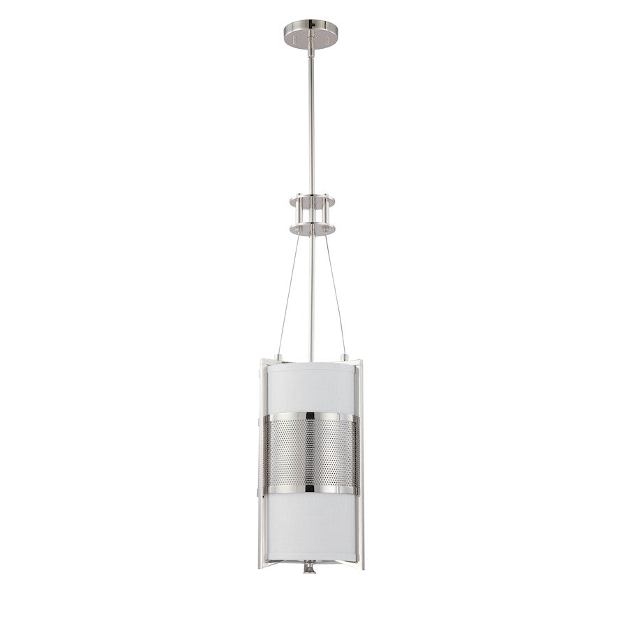 Nuvo Diesel 11in 1-Light Pendant | Industrial Aged Bronze and Slate Gray Fabric | Kitchen Island & Dining Room | 11 x 11 x 23 in | Model 60-4441