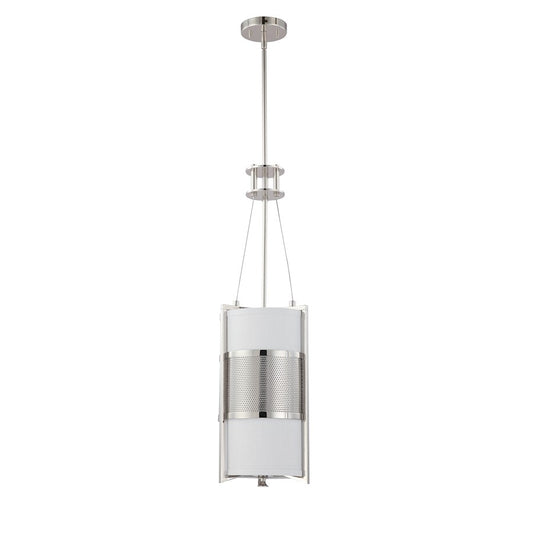 Nuvo Diesel 11in 1-Light Pendant | Industrial Aged Bronze and Slate Gray Fabric | Kitchen Island & Dining Room | 11 x 11 x 23 in | Model 60-4441