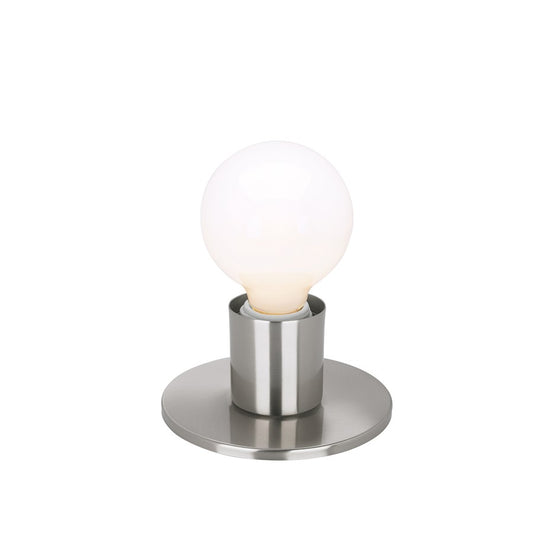 Nuvo Surface Mount Collection 5in 1-Light Flush Mount | Contemporary Brushed Nickel | Hallway & Bathroom | 5 x 5 x 2.375 in | Model 60-4801