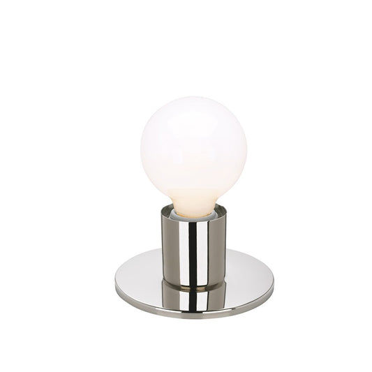 Nuvo 60-4802 5in 1-Light Flush Mount | Contemporary Polished Nickel | Hallway & Bathroom Ceiling Light | 5 x 5 x 2.375 in | Model 60-4802