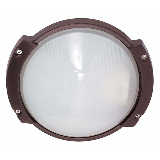 Nuvo 60-517 11in 1-Light Bulkhead Outdoor Wall Light | Architectural Bronze Die-Cast Aluminum and Frosted Glass | Covered Patio & Entryway | Model 60-517