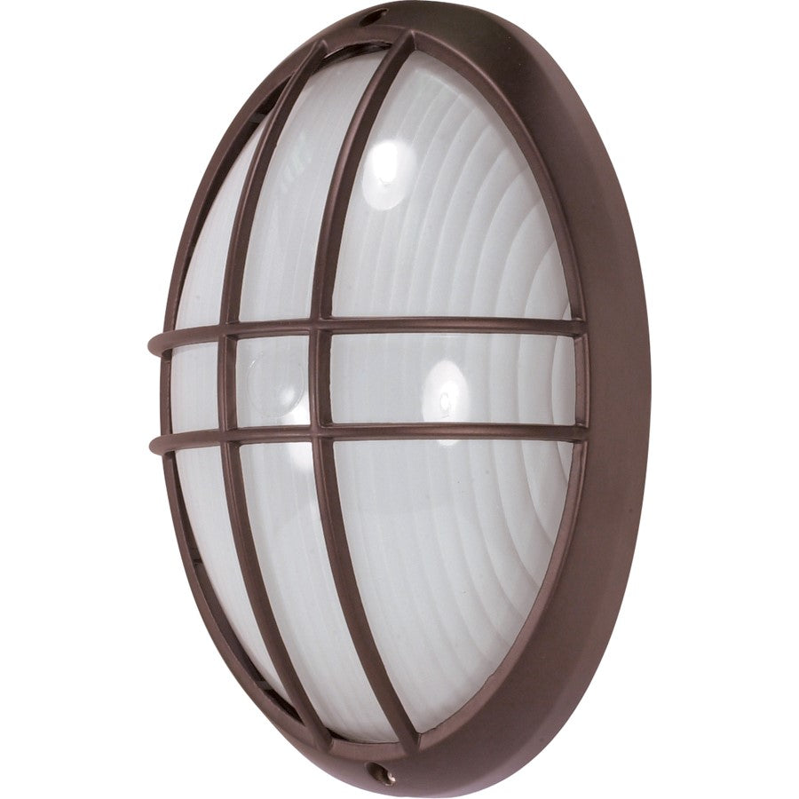 Nuvo 60-529 13in 1-Light Outdoor Wall Light | Architectural Bronze Die Cast Aluminum and Frosted Glass | Covered Patio & Entryway | 8.5 x | Model 60-529