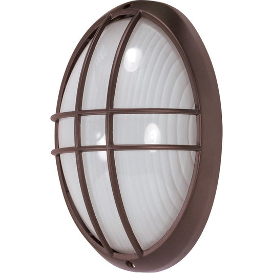 Nuvo 60-529 13in 1-Light Outdoor Wall Light | Architectural Bronze Die Cast Aluminum and Frosted Glass | Covered Patio & Entryway | 8.5 x | Model 60-529