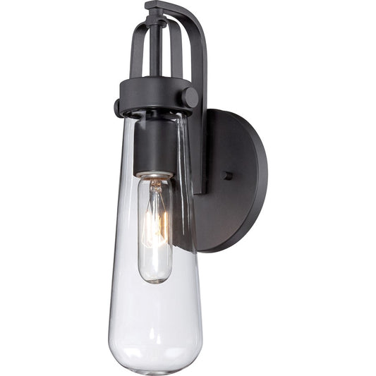 Nuvo Beaker 1-Light Wall Sconce | Transitional Aged Bronze and Clear Glass | Hallway & Bathroom Accent | 5.5 x 5 x 14.125 in | Model 60-5361