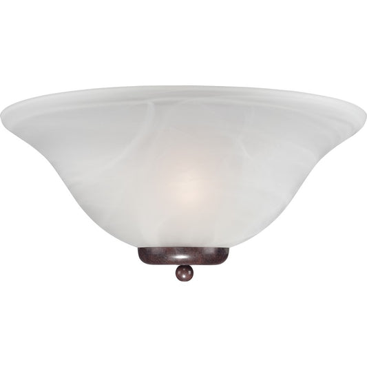 Nuvo Ballerina 1-Light Wall Sconce | Traditional Old Bronze and Alabaster Glass | Hallway & Bedroom Accent | 7.825in Extension, 7in H | Model 60-5378