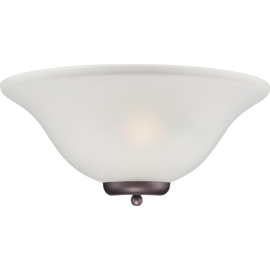 Nuvo Ballerina 1-Light Wall Sconce | Traditional Mohogany Bronze and Frosted Glass | Hallway & Bedroom Accent | 7.825 in H | Model 60-5379