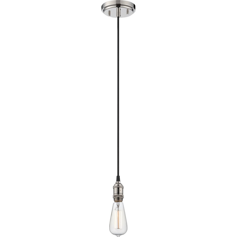 Nuvo Vintage 8in 1-Light Pendant | Transitional Polished Nickel | Kitchen Island & Dining Room | 4.88 x 8 in | Model 60-5405