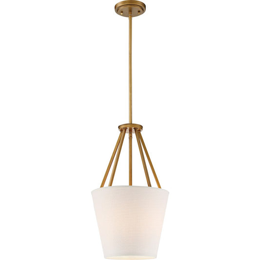 Nuvo Lighting Seneca 12in 3-Light Pendant | Transitional Natural Brass | Kitchen Island & Dining Room | 20.63 in H | Model 60-5842