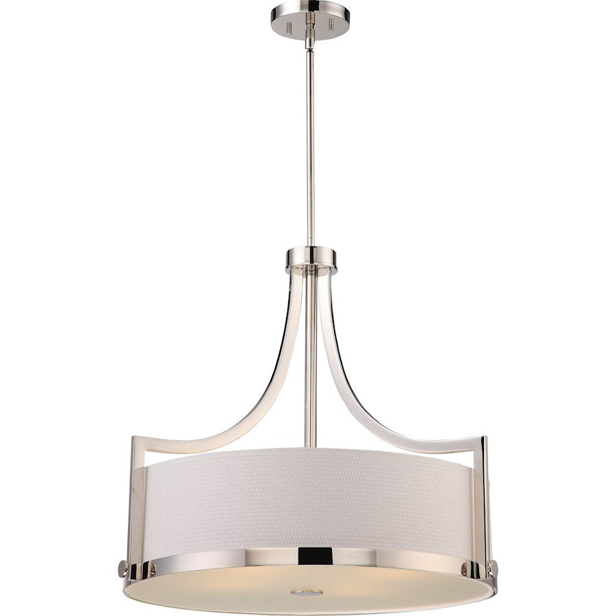 Nuvo Lighting Meadow 4-Light Pendant | Transitional Polished Nickel | Kitchen Island & Dining Room | 21.75 in H | Model 60-5881