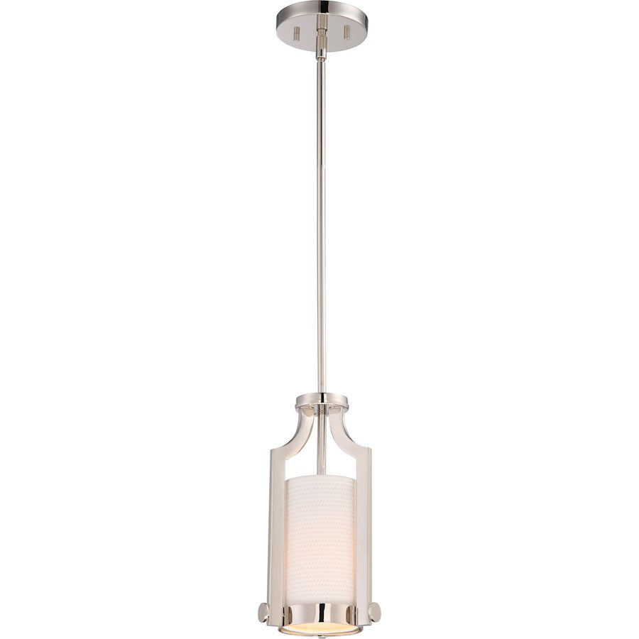 Nuvo Lighting Meadow 51in 1-Light Mini Pendant | Transitional Polished Nickel | Kitchen Island & Dining Room Accent | 51 in H | Model 60-5884