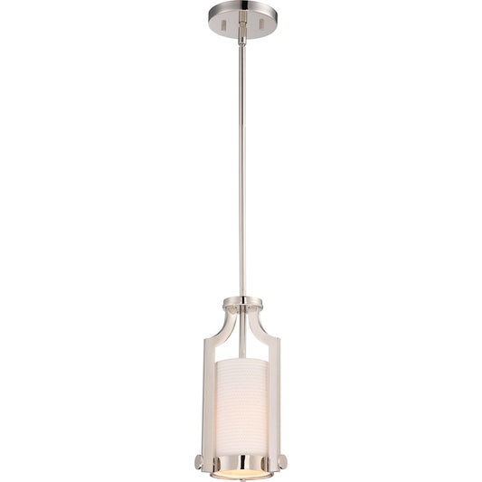 Nuvo Lighting Meadow 51in 1-Light Mini Pendant | Transitional Polished Nickel | Kitchen Island & Dining Room Accent | 51 in H | Model 60-5884