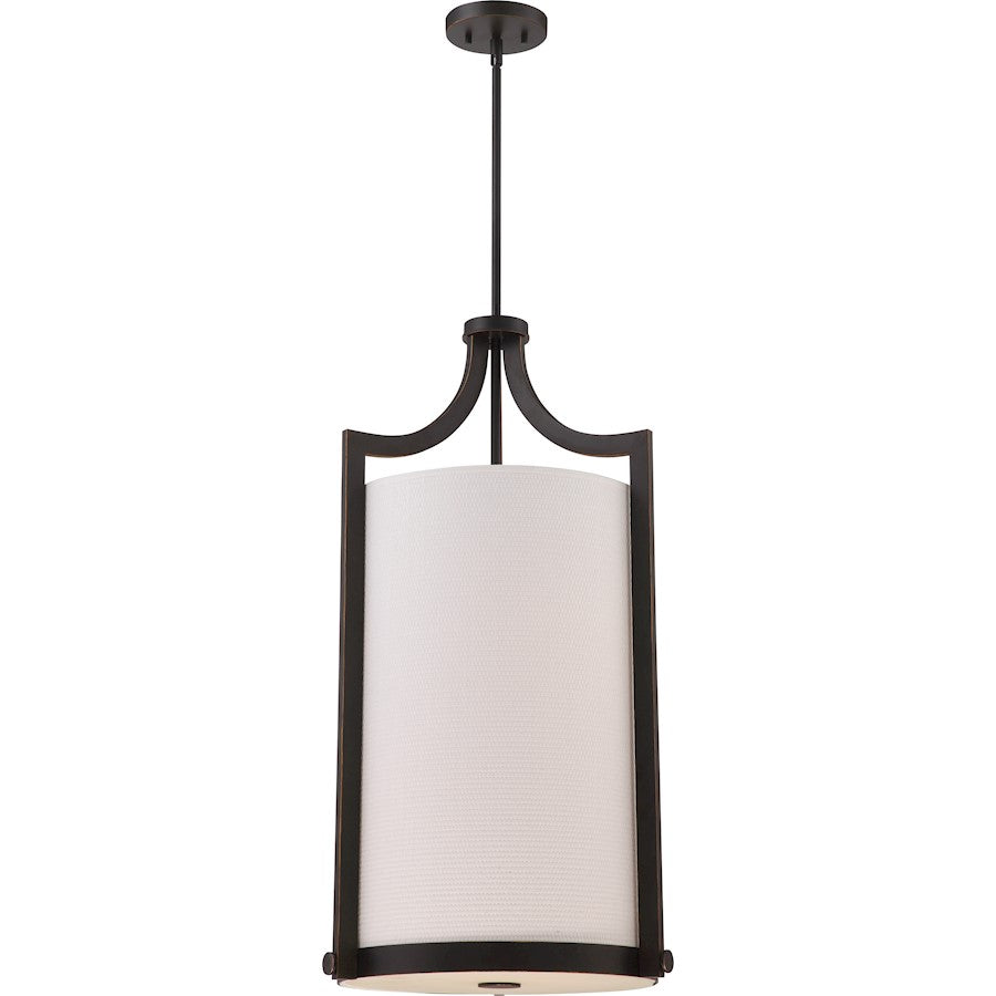 Nuvo Lighting Meadow 32in 4-Light Large Foyer Pendant | Traditional Russet Bronze | Entryway & Hallway | 32 in H | Model 60-5890