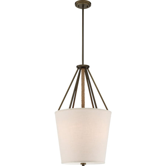 Nuvo Lighting Seneca 17in 3-Light Pendant | Transitional Mahogany Bronze | Kitchen Island & Dining Room | 30.38in H | Model 60-5899