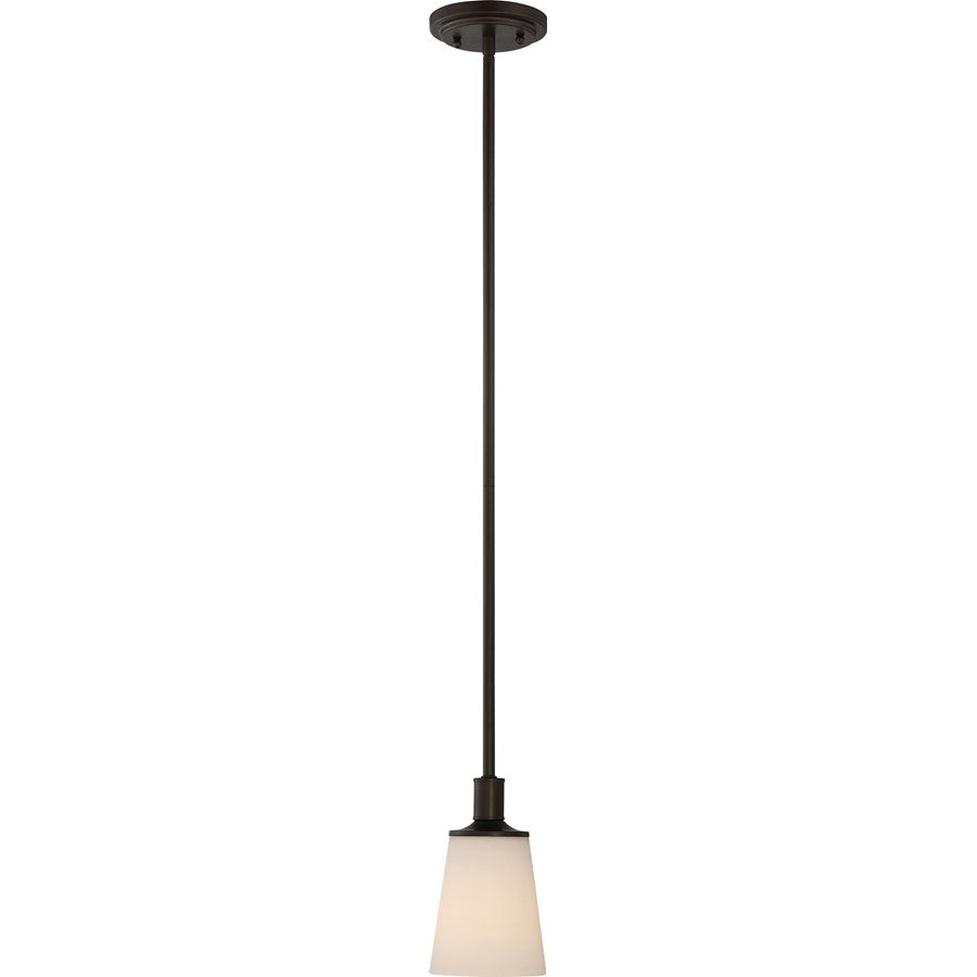 Nuvo Lighting Laguna 5in 1-Light Mini Pendant | Traditional Aged Bronze and White Glass | Kitchen Island & Dining Room | 5.125 x 5.125 x | Model 60-5928