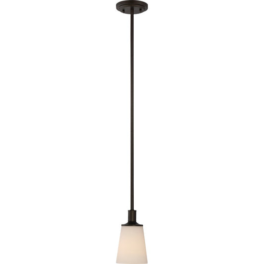 Nuvo Lighting Laguna 5in 1-Light Mini Pendant | Traditional Aged Bronze and White Glass | Kitchen Island & Dining Room | 5.125 x 5.125 x | Model 60-5928