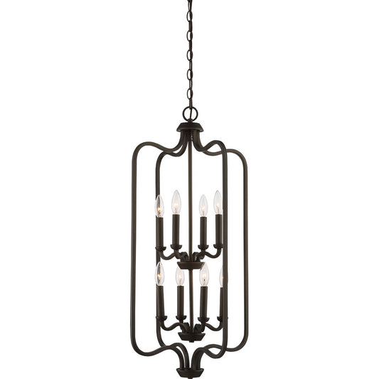 Nuvo Willow 17in 2-Light Caged Pendant | Traditional Polished Nickel and Clear Glass | Dining Room & Foyer | 17 x 17 x 34 in | Model 60-5972