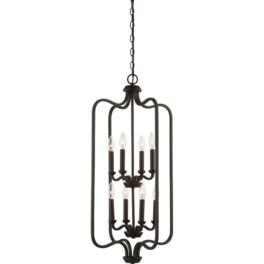 Nuvo Willow 17in 2-Light Caged Pendant | Traditional Polished Nickel and Clear Glass | Dining Room & Foyer | 17 x 17 x 34 in | Model 60-5972
