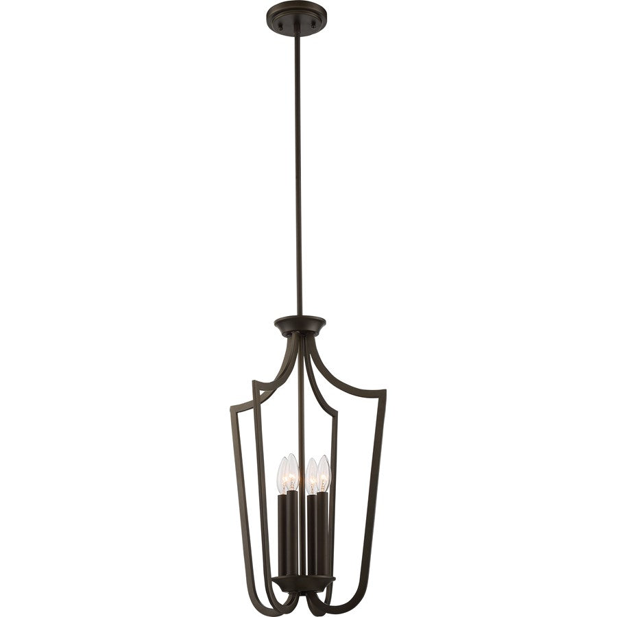 Nuvo Lighting Laguna 14in 4-Light Pendant | Traditional Aged Bronze | Kitchen Island & Dining Room | 14 x 14 x 61 in | Model 60-5976