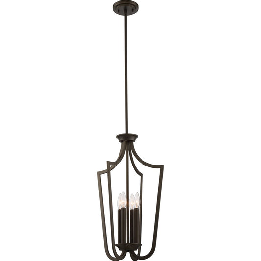 Nuvo Lighting Laguna 14in 4-Light Pendant | Traditional Aged Bronze | Kitchen Island & Dining Room | 14 x 14 x 61 in | Model 60-5976