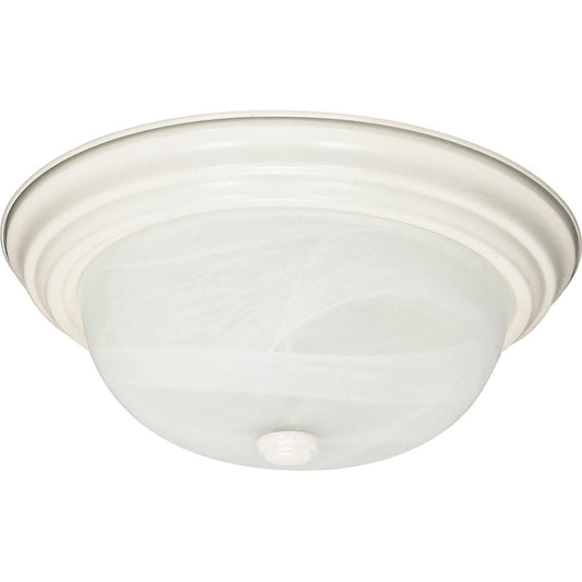 Nuvo Lighting 2 Light 11" Flush Mount Alabaster Glass