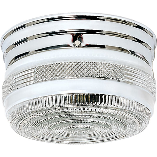 Nuvo Lighting 2 Light 8" Flush Mount Medium Crystal/White Drum