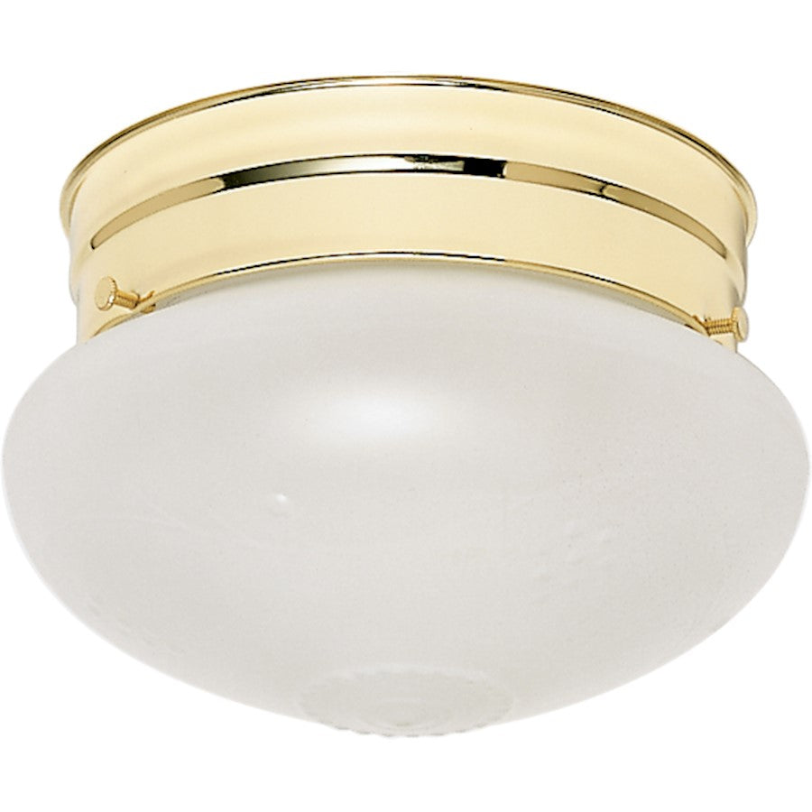 Nuvo Lighting 6in 1-Light Flush Mount | Traditional Polished Brass and Frosted Grape Glass | Hallway & Bathroom | 6 x 6 x 5 in | Model 60-6030